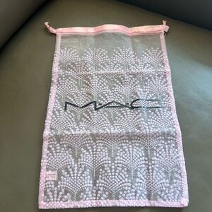 MAC Pink and White Cosmetic Pouch